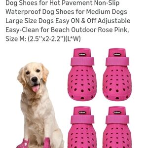 Pink Dog Shoes for Medium to Large Dogs